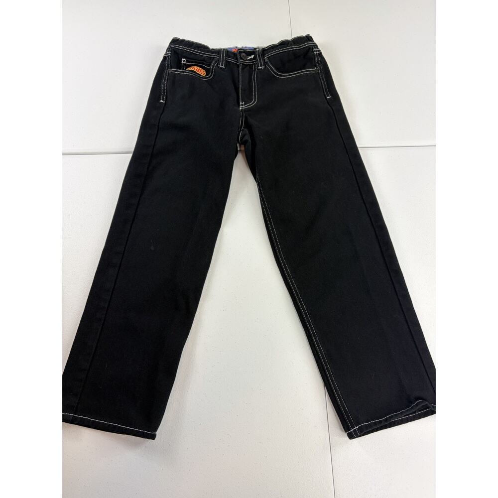 Empyre Jeans Womens 25 Black Denim Graffiti Logo Skater Punk Grunge Rap